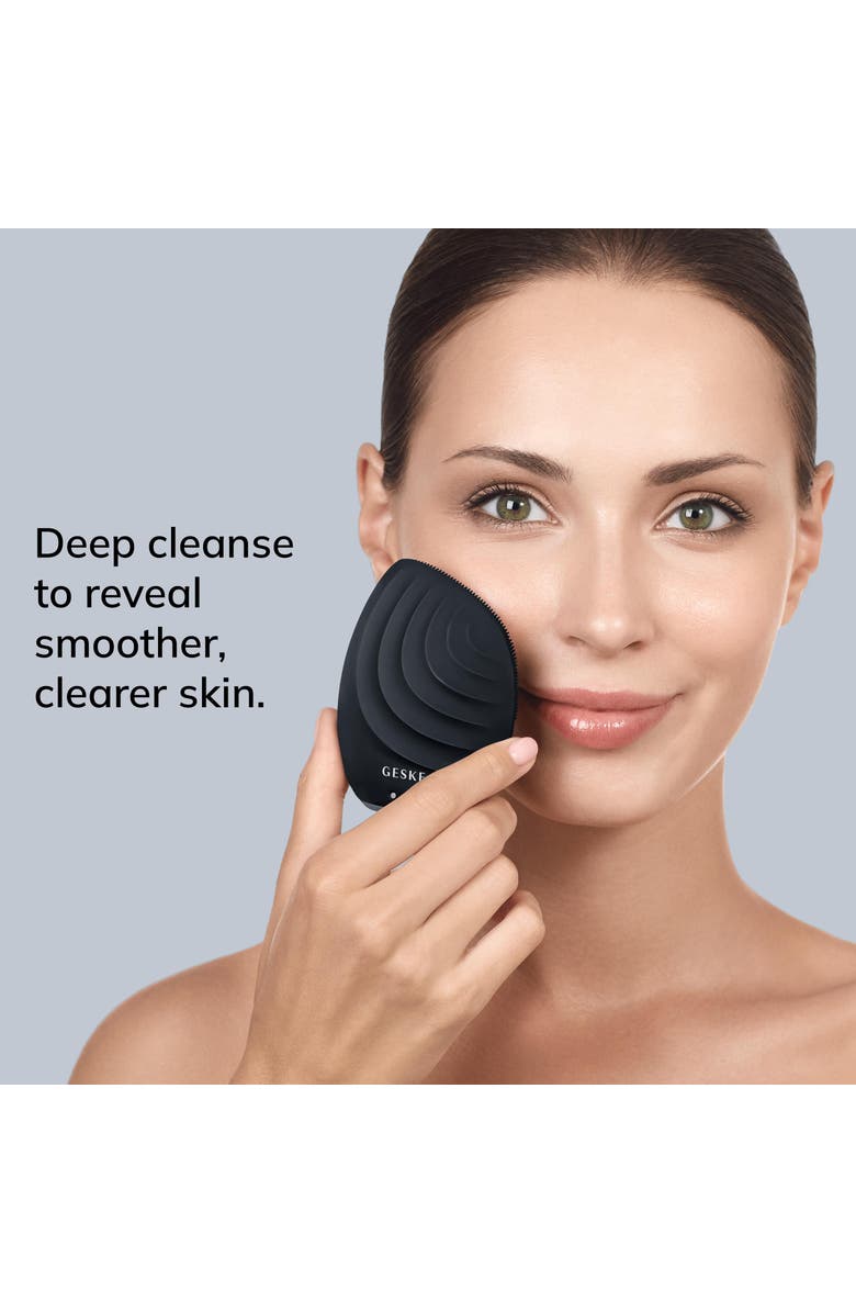 GESKE SmartAppGuided Sonic Facial Brush | 5 in 1, Alternate, color, Black