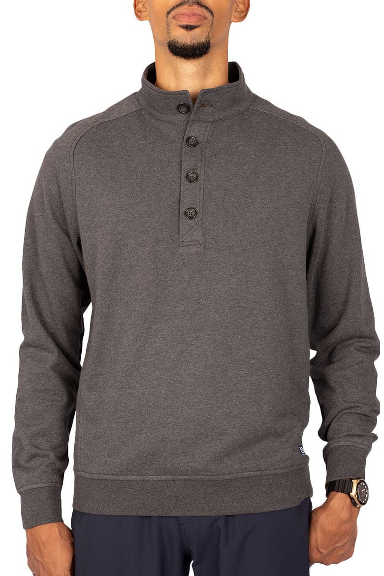Saturday Mock Neck Sweater, Main, color, CHARCOAL HEATHER