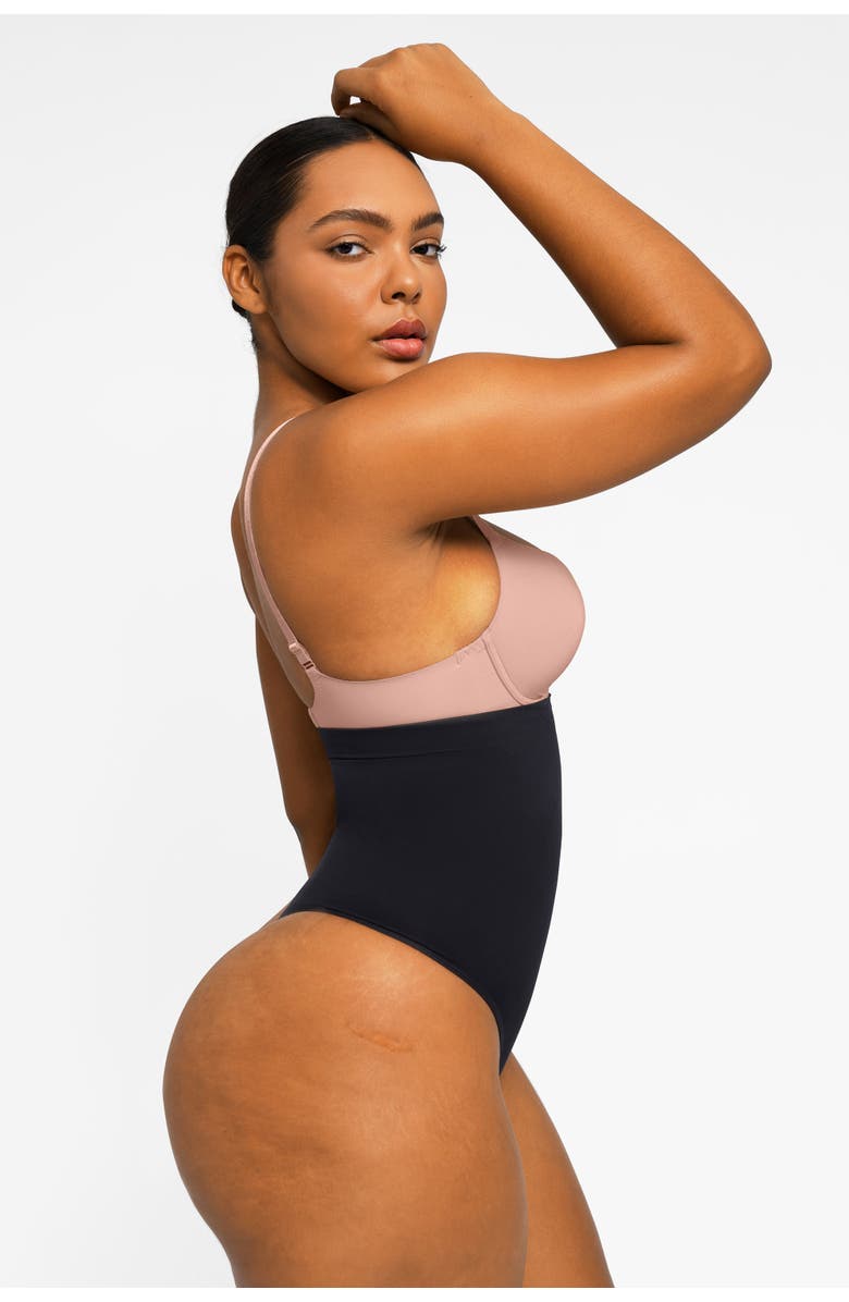 Shapellx Eco Contour Seamless Shaping Panty, Alternate, color, Jet Black