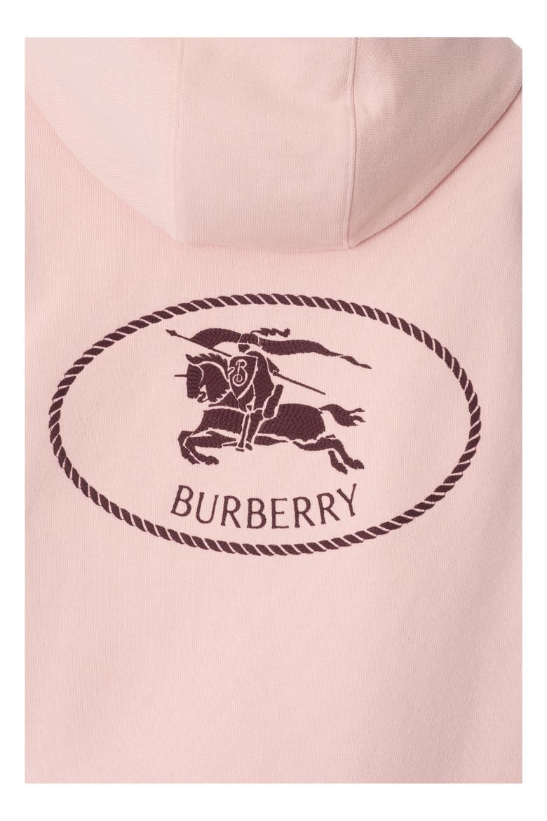 Knight Stamp Cotton Zip Hoodie, Alternate, color, Bouquet pink