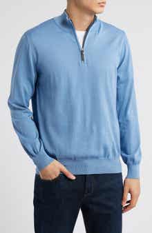 Canali Half Zip Cotton Sweater