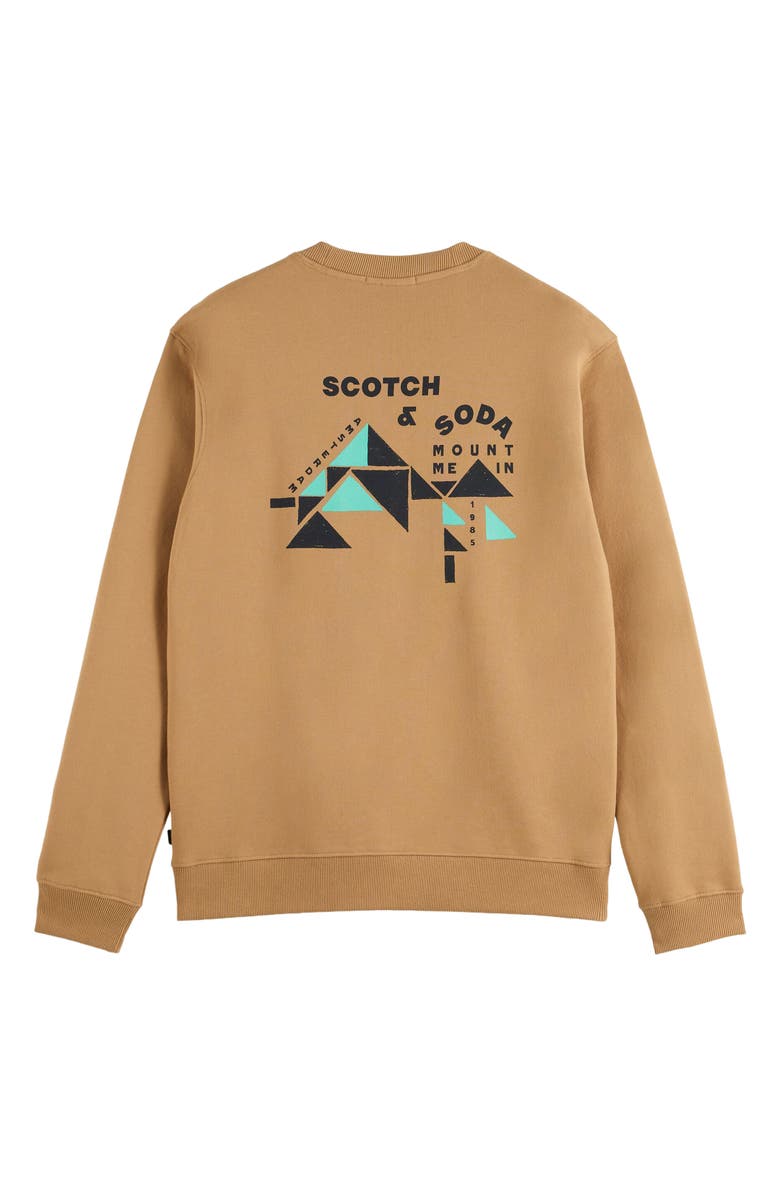 Scotch & Soda Artwork Logo Sweatshirt, Alternate, color, Tannin