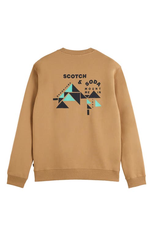 Scotch & Soda Artwork Logo Sweatshirt In Brown