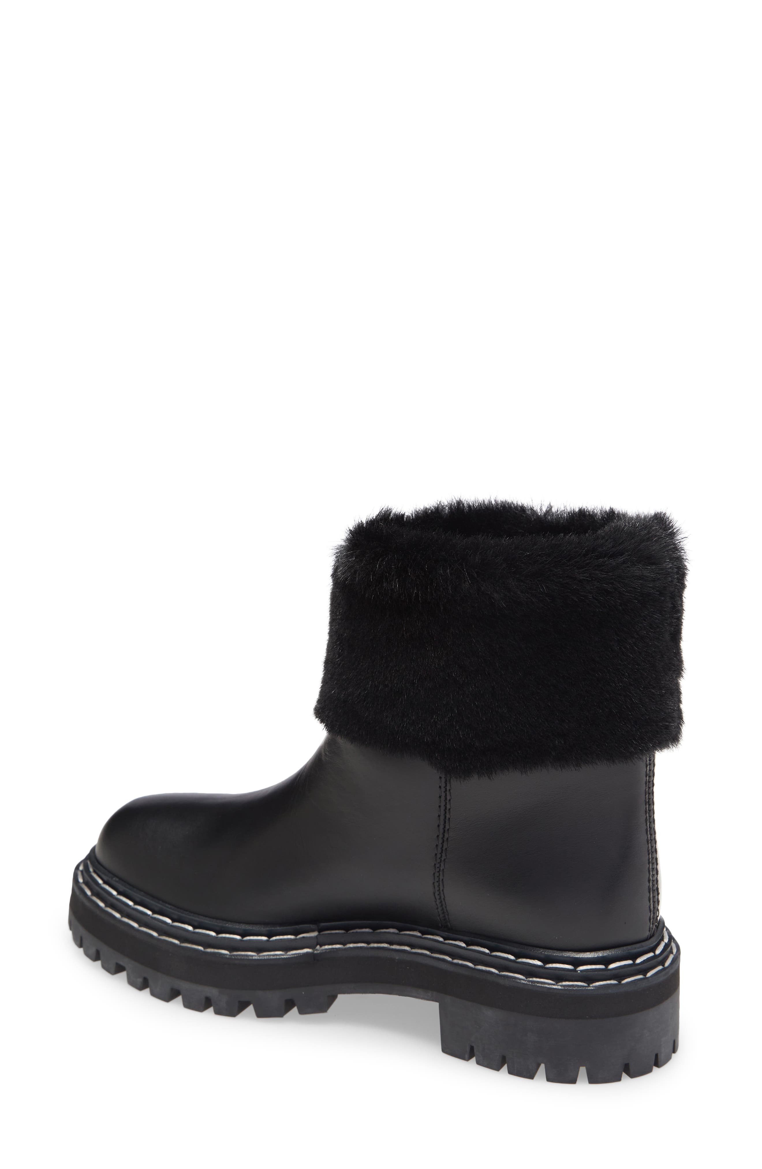 Proenza Schouler Genuine Shearling Lined Boot, Alternate, color, 