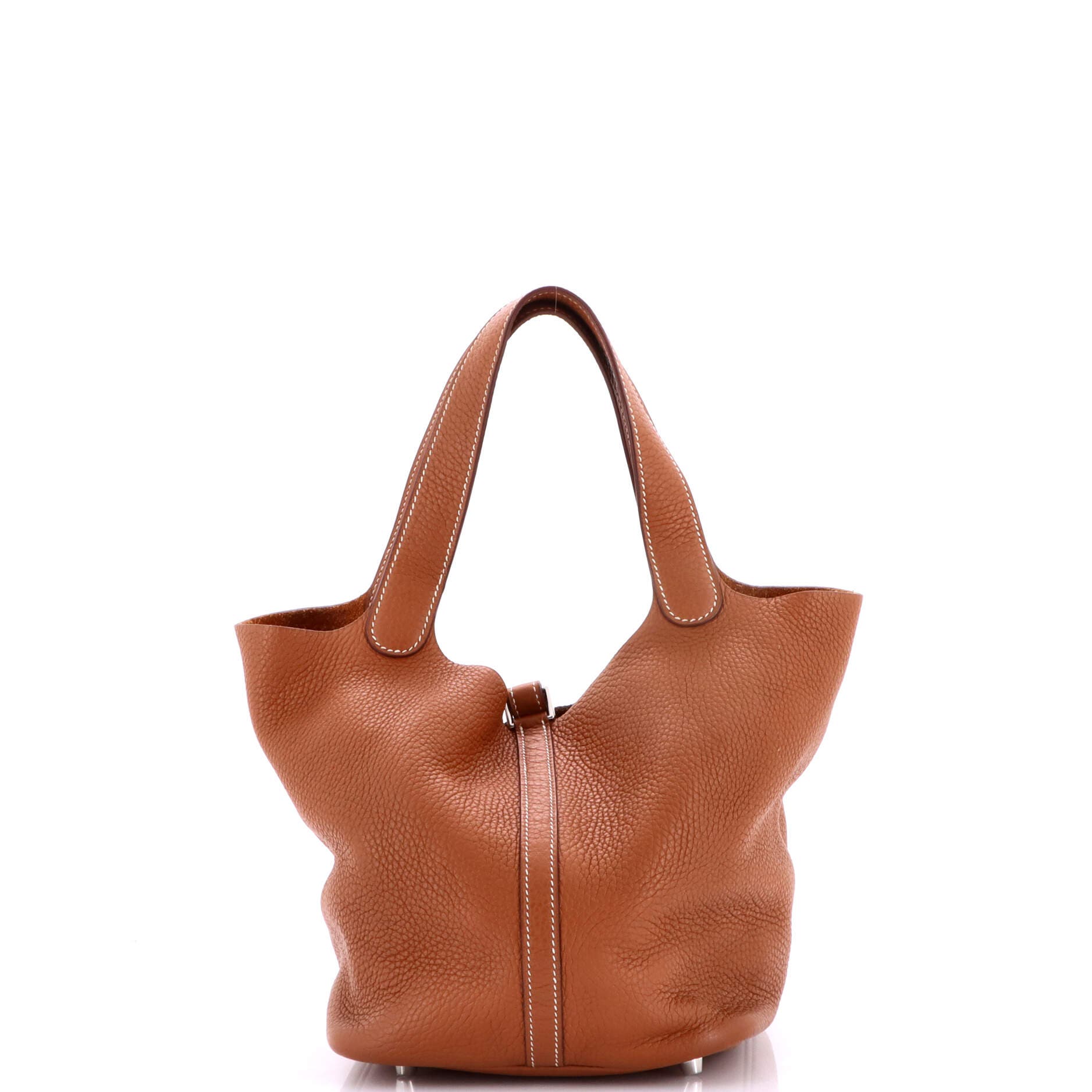 Pre-Owned Hermes Picotin Lock Bag Clemence MM, Alternate, color, Gold