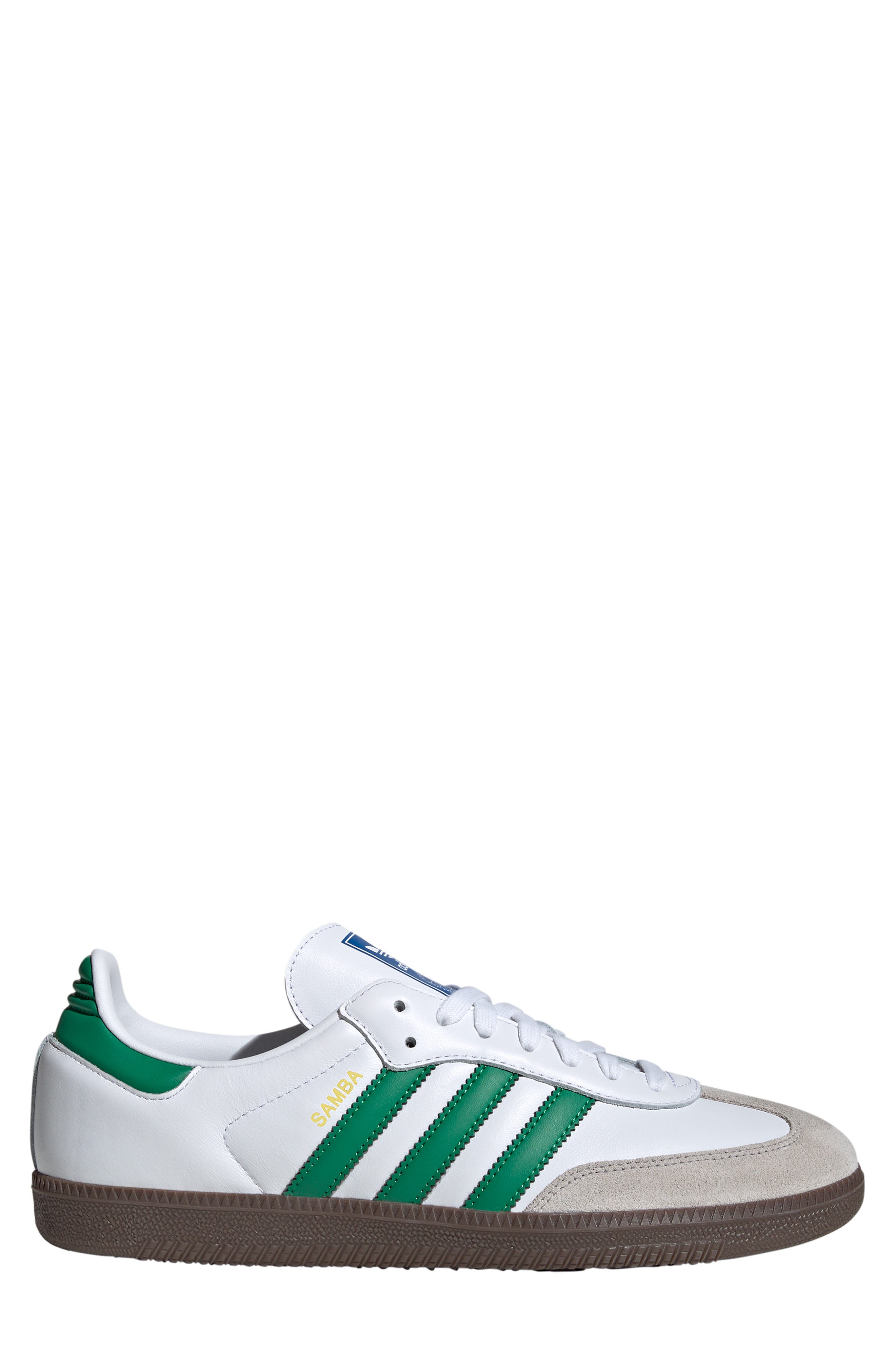 adidas Samba Sneaker, Alternate, color, White/Green/Supplier Colour