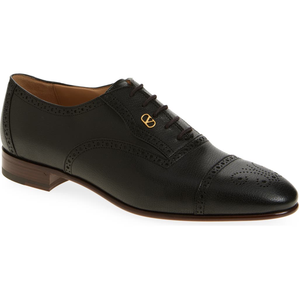 Valentino Garavani Wingtip Oxford In Nero