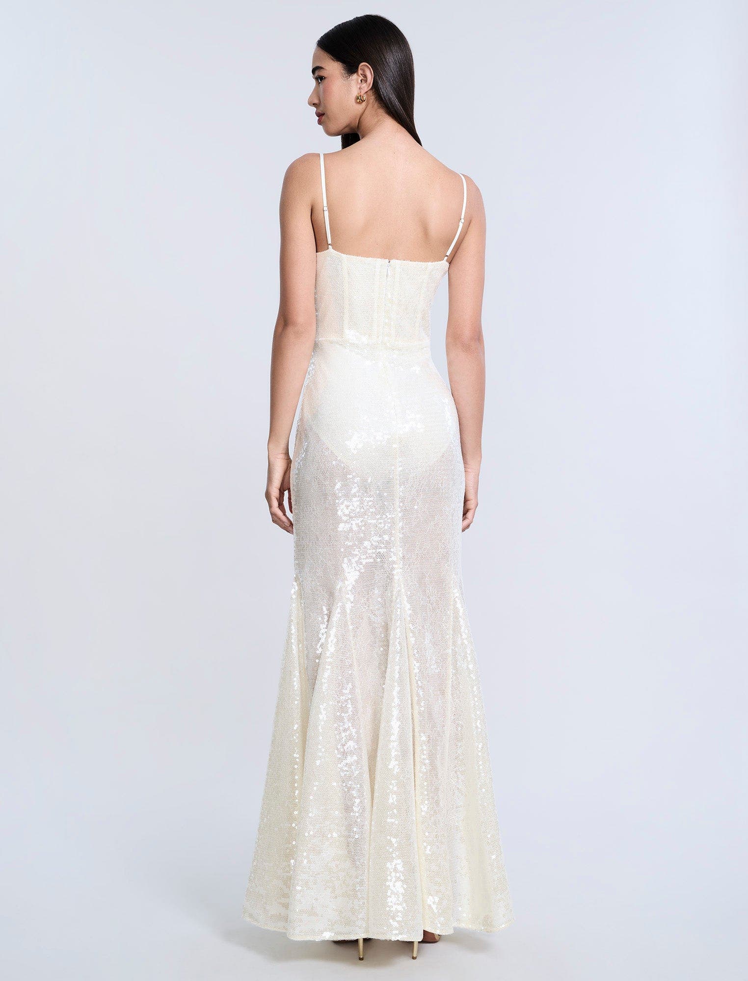 Sequin Lace Gusset Gown - image 2