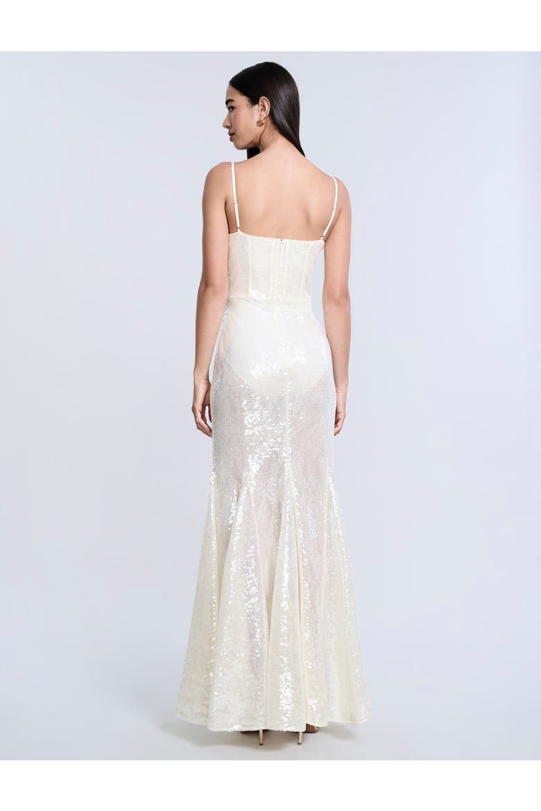 Sequin Lace Gusset Gown, Alternate, color, Jasmine