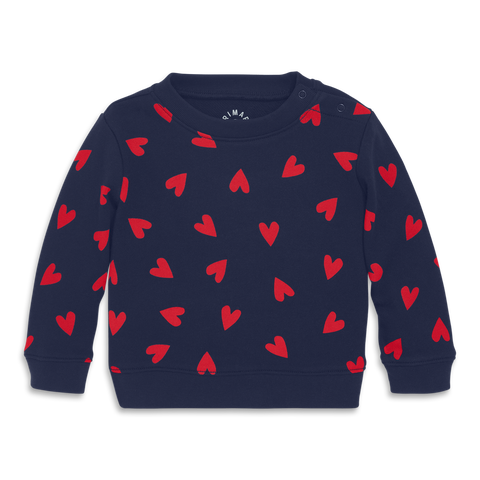 Baby Sweatshirt In Confetti Hearts