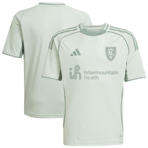 Youth adidas Light Green Real Salt Lake 2025 One Planet Pre-Match Top