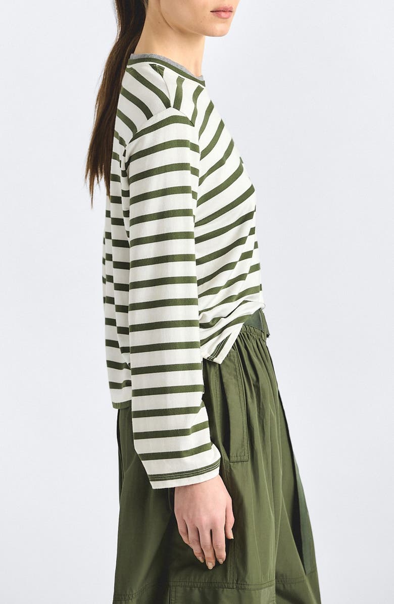 Derek Lam 10 Crosby Myrtha Stripe Jersey Top, Alternate, color, 