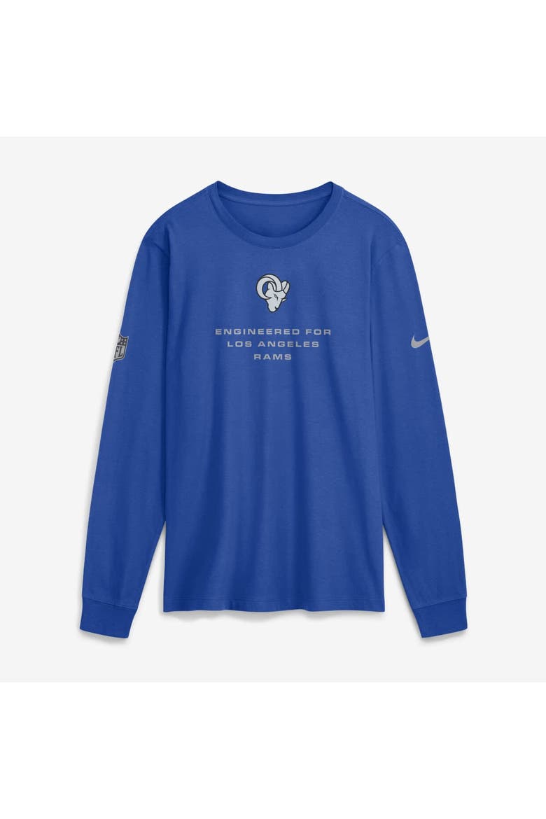 Men's Nike Royal Los Angeles Rams Sideline Bold Arch Star Dri-FIT Long Sleeve T-Shirt, Main, color, Royal