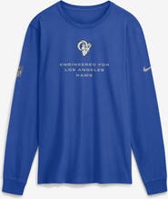 Nike Men's Nike Royal Los Angeles Rams Sideline Bold Arch Star Dri-FIT Long Sleeve T-Shirt