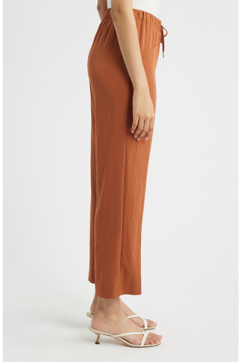 Tie Waist Crop Pants, Alternate, color, CEDAR SPICE