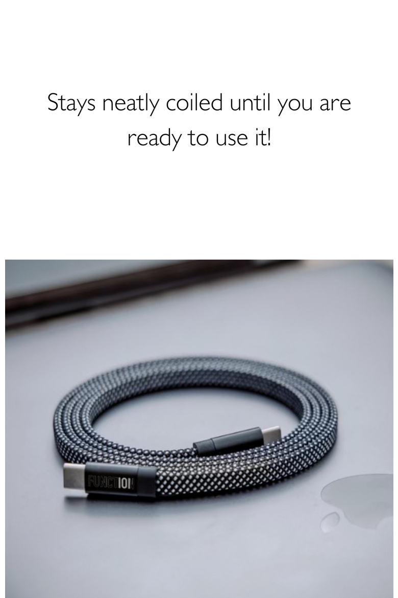 NEAT CABLE - Magnetically Organizing Charge Cable - 1.5M, Alternate, color, Silver