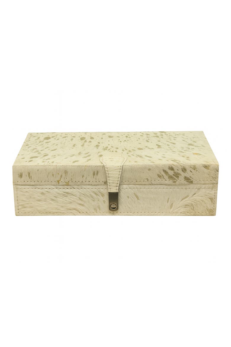 Speckle Goat Hair Box, Main, color, BEIGE MULTI
