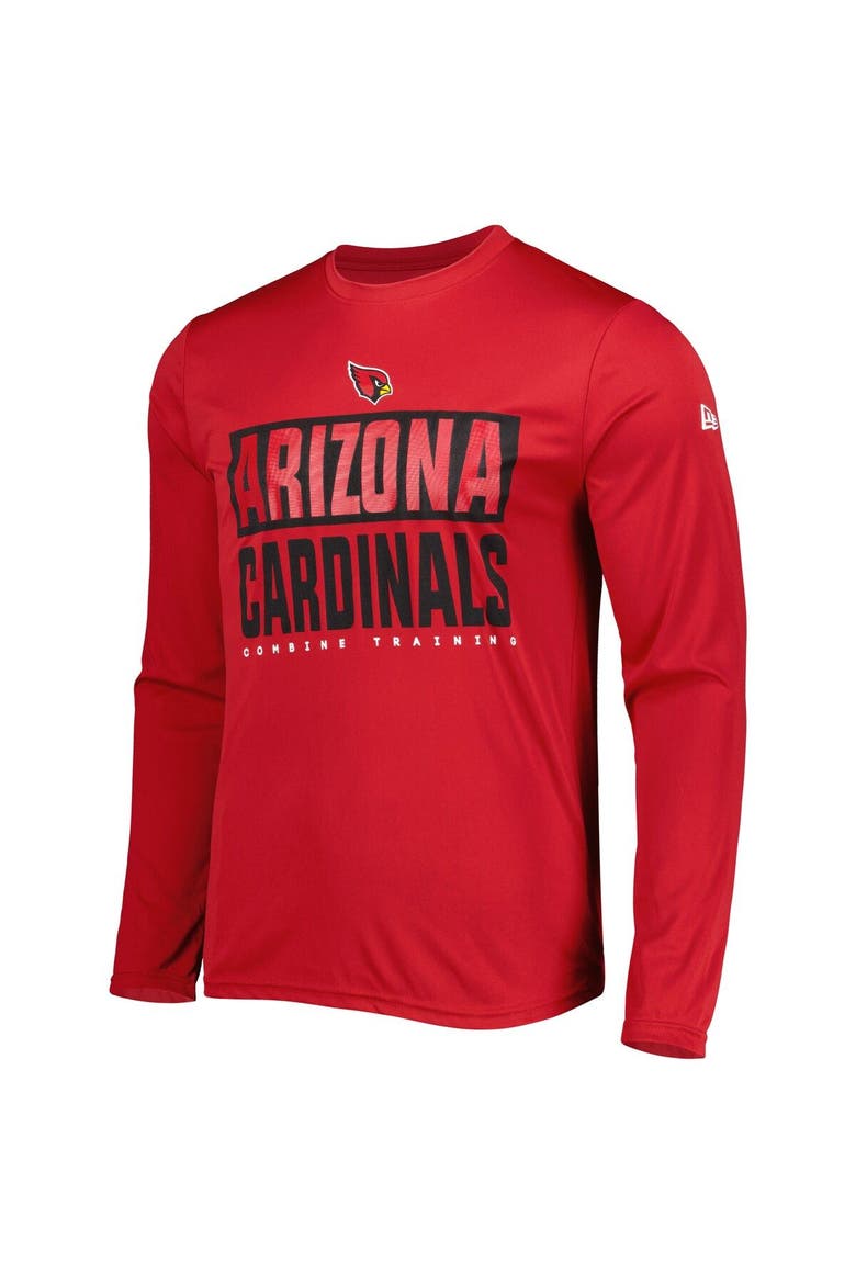 Men's New Era Cardinal Arizona Cardinals Combine Authentic Offsides Long Sleeve T-Shirt, Alternate, color, Cardinal