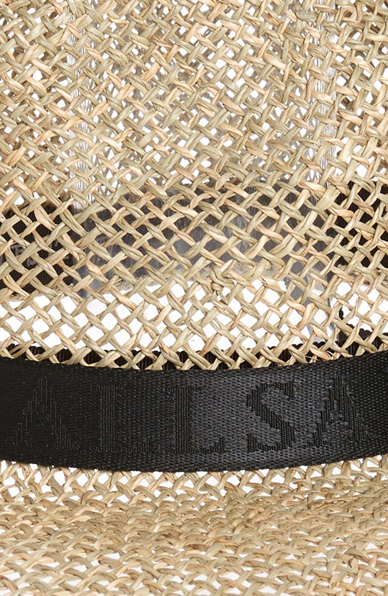 AllSaints Open Weave Straw Fedora, Alternate, color, 