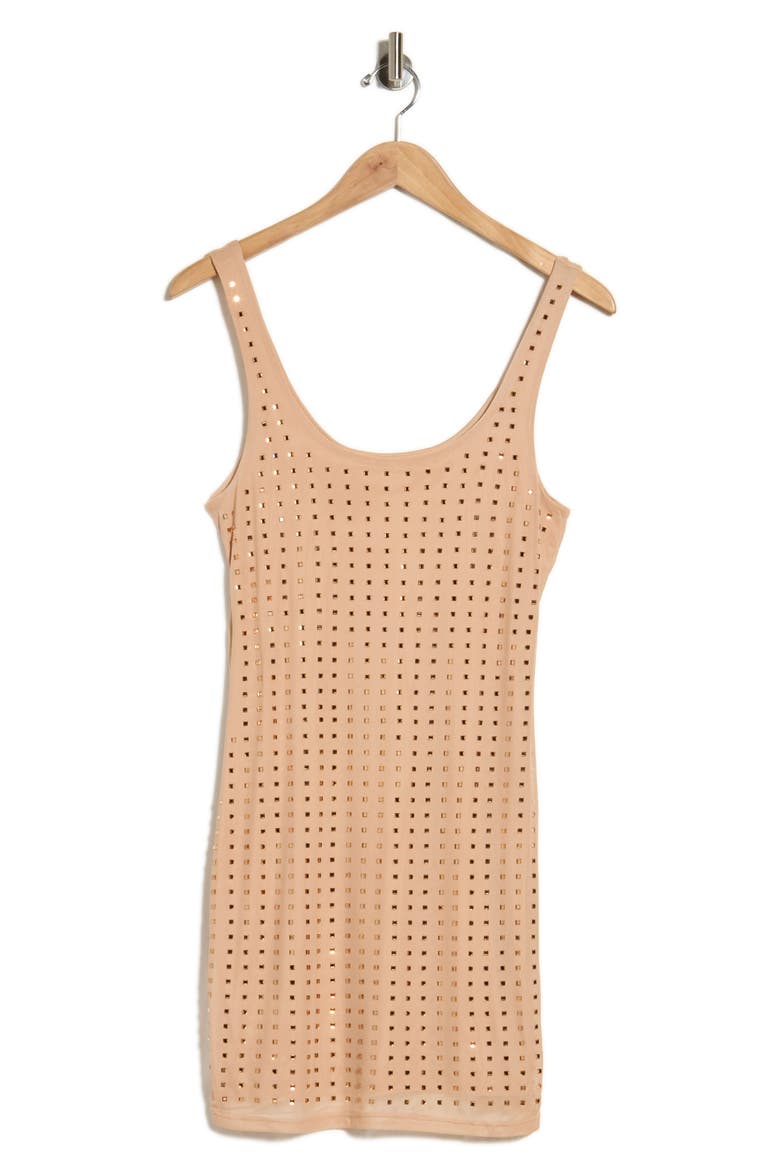 Studded Tank Minidress, Alternate, color, TAUPE