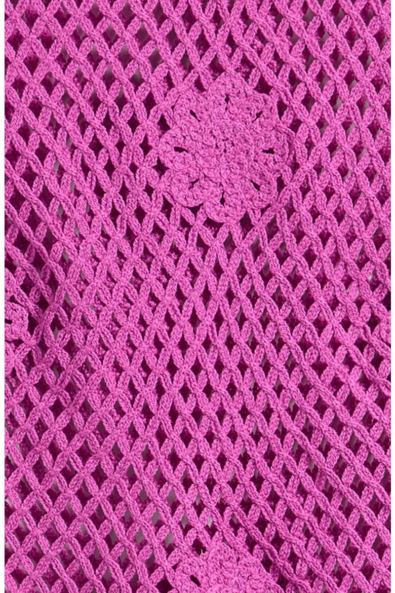Kids' Open Knit Floral Cover-Up Dress, Alternate, color, ROSEBUD