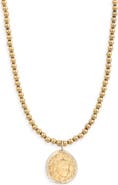 House of Olia Monedita Pyrite Pendant Necklace