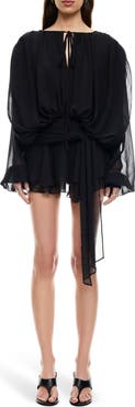 LIONESS Elements Long Sleeve Chiffon Minidress