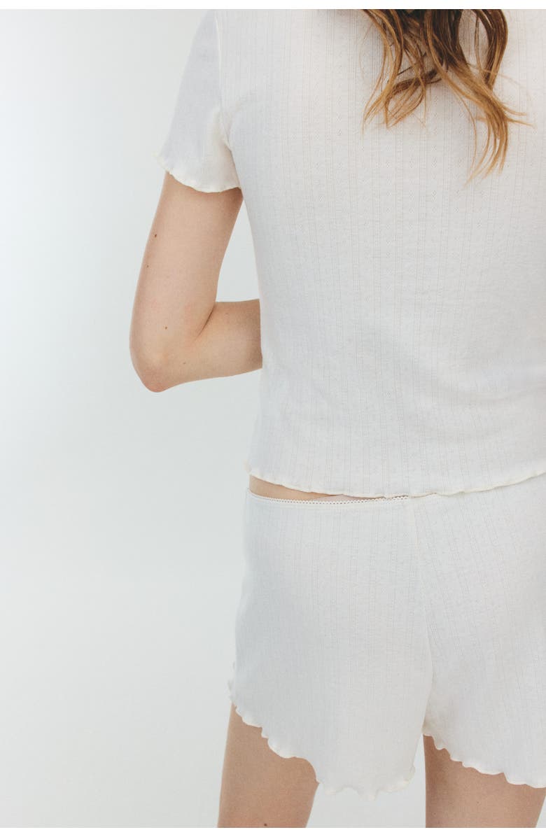 H&M Pointelle Pyjamas, Alternate, color, White