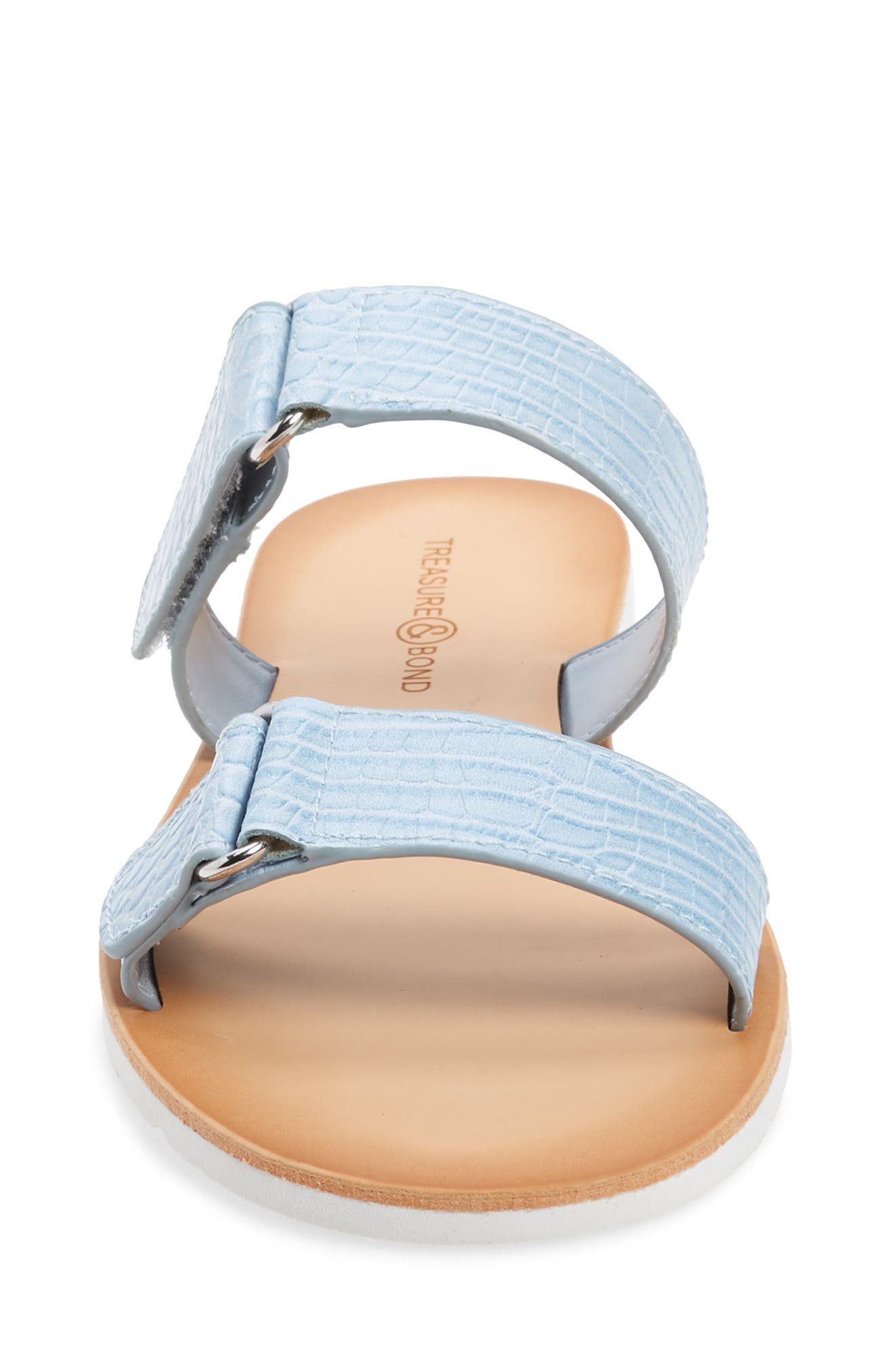Sofia Slide Sandal, Alternate, color, LIGHT BLUE CROC FAUX LEATHER