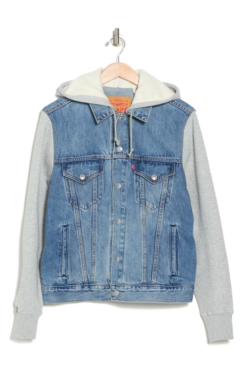 Levi's<sup>®</sup> Hybrid Hoodie Trucker Jacket, Alternate, color, Candy Man