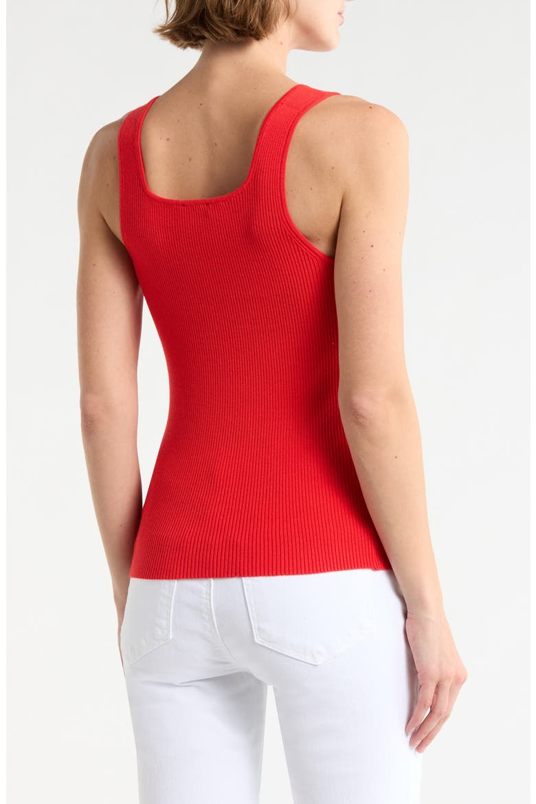 Rib Knit Sleeveless Sweater, Alternate, color, POPPY RED