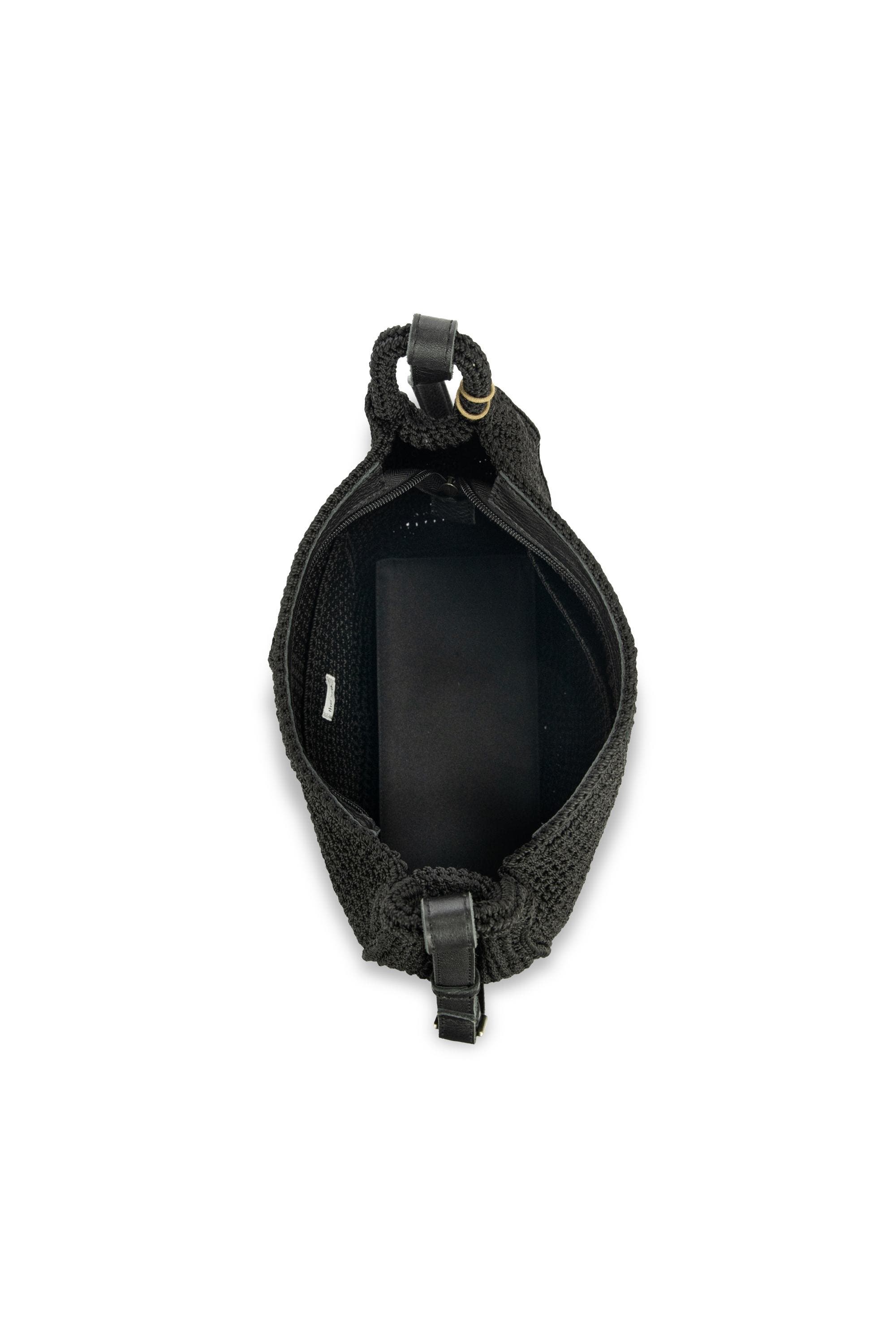 The Sak Los Feliz Crossbody Crochet Bag, Alternate, color, Black Crochet