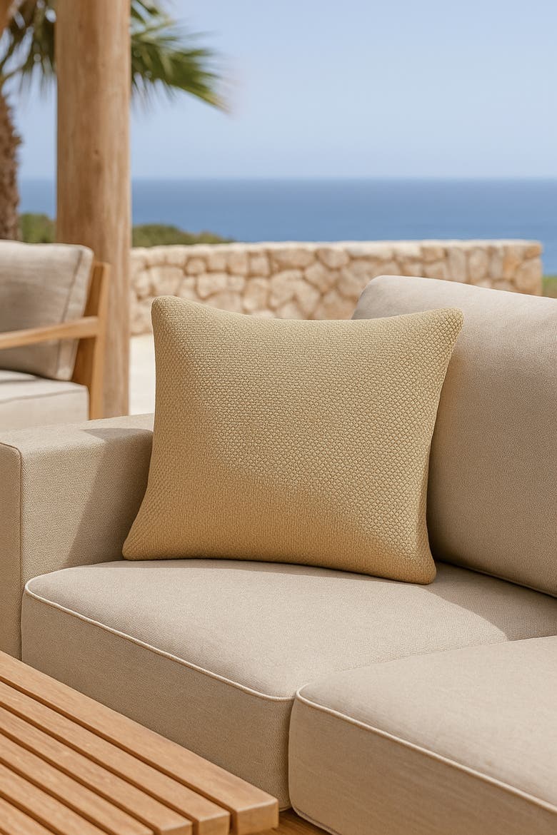Drift Weave Pillow, Alternate, color, Marisol