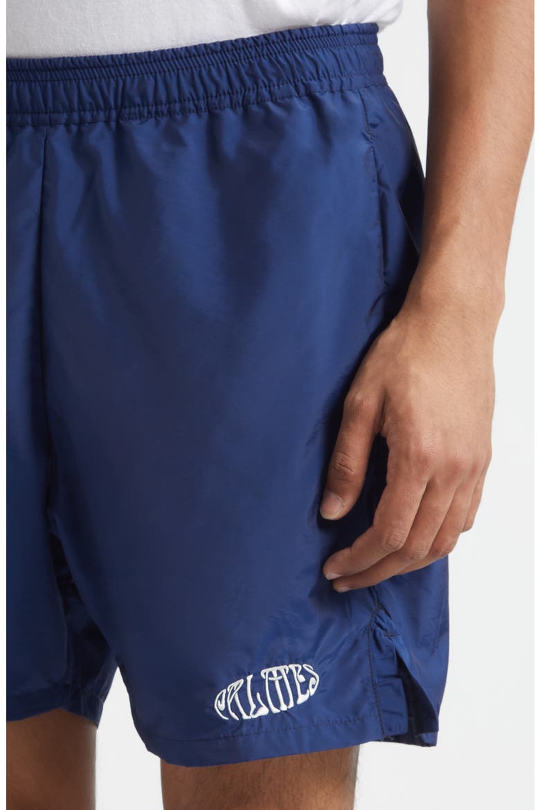 Oval Logo Tennis Shorts, Alternate, color, BLUE