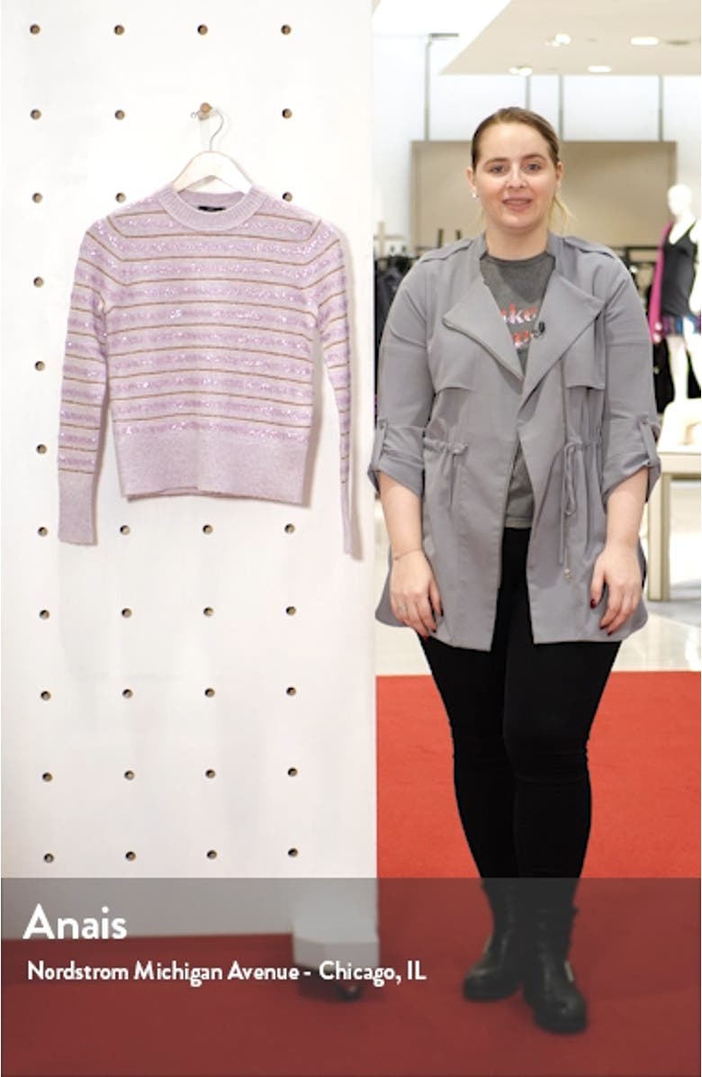 Sequin Stripe Supersoft Yarn Sweater, sales video thumbnail