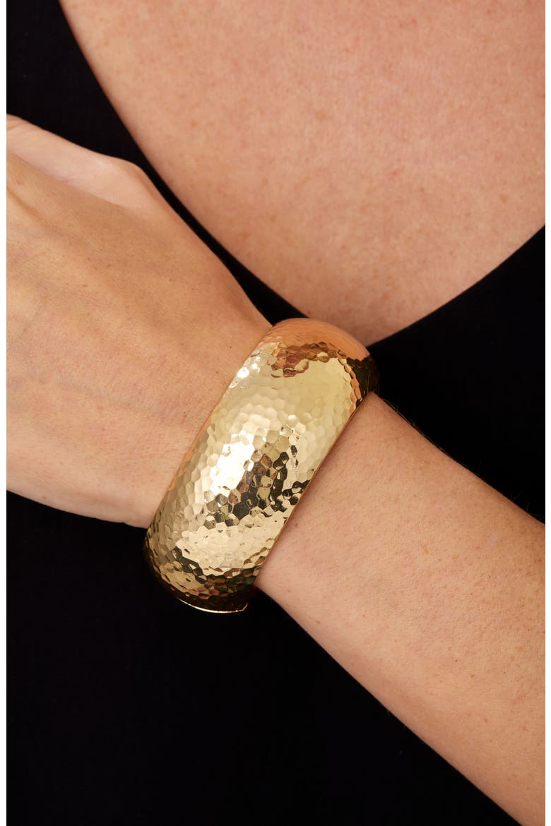 Hammered Texture Bangle, Alternate, color, YELLOW