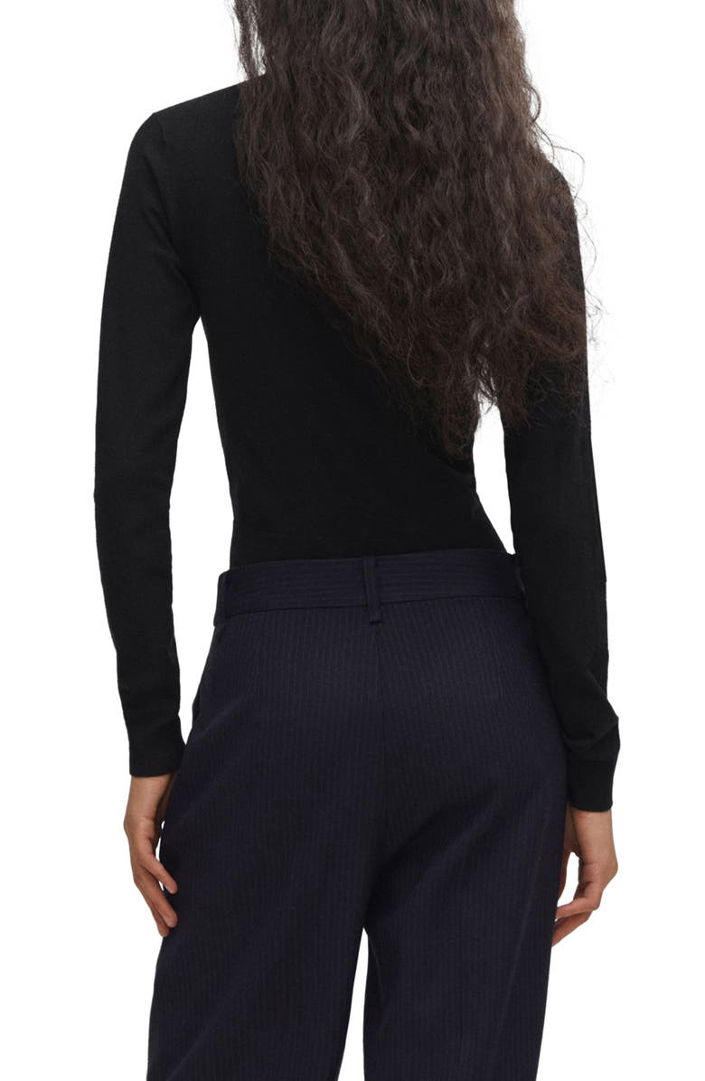 MANGO Back Zip Mock Neck Sweater, Alternate, color, 