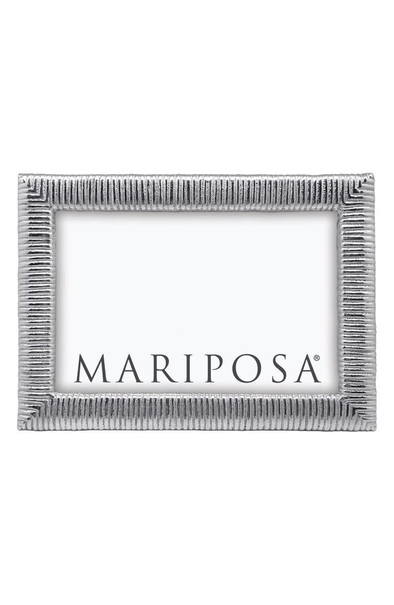Mariposa Woven Texture 4 x 6-Inch Picture Frame, Alternate, color, Silver
