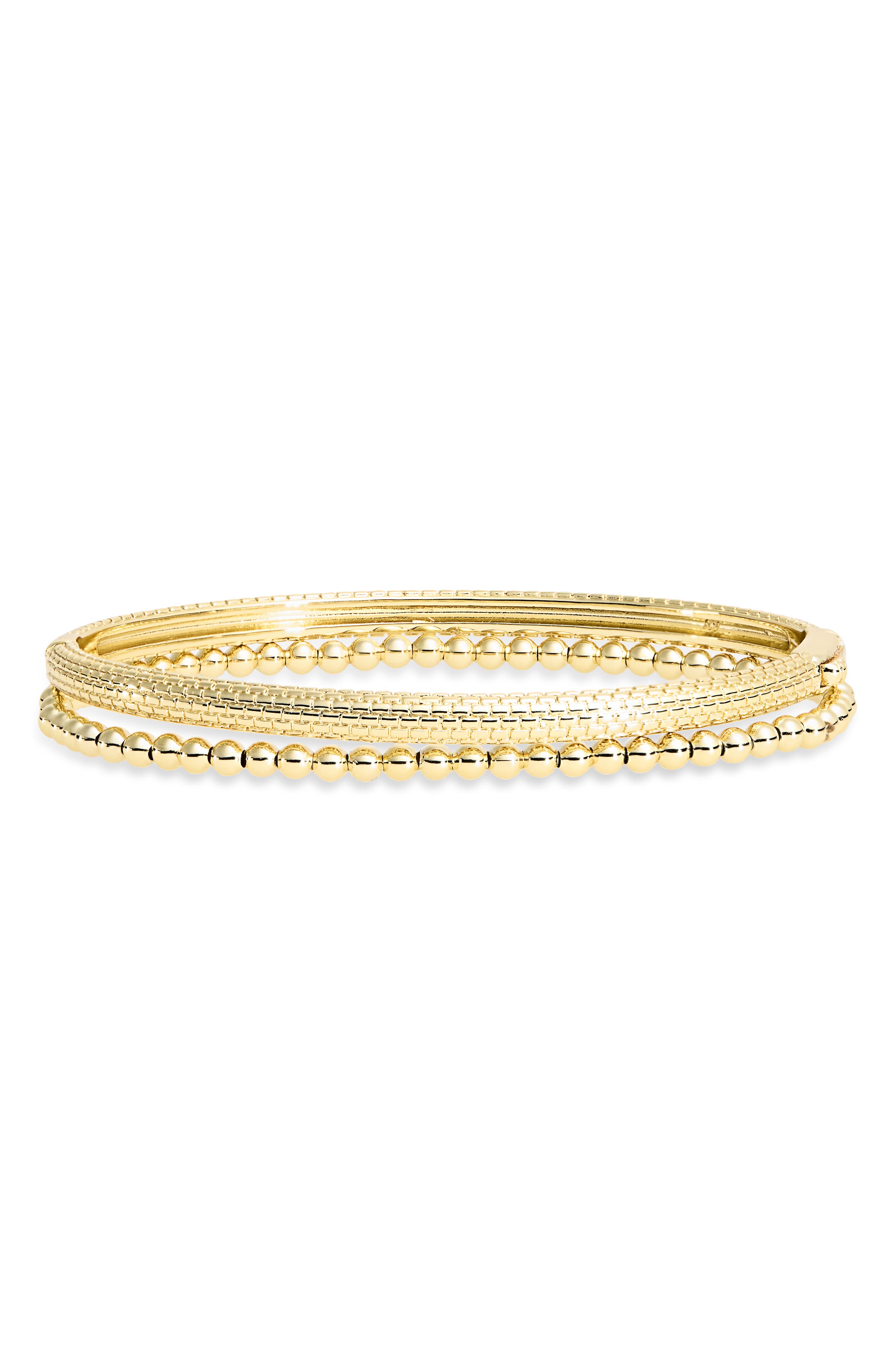 Argento Vivo Sterling Silver Set of 2 Ball Beaded Bangle Bracelets