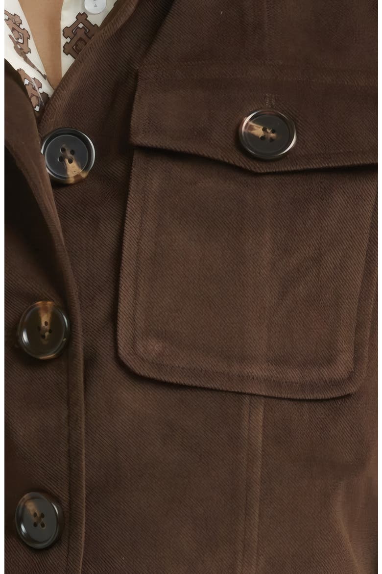 Velvet Twill Utility Jacket, Alternate, color, CHOCOLATE