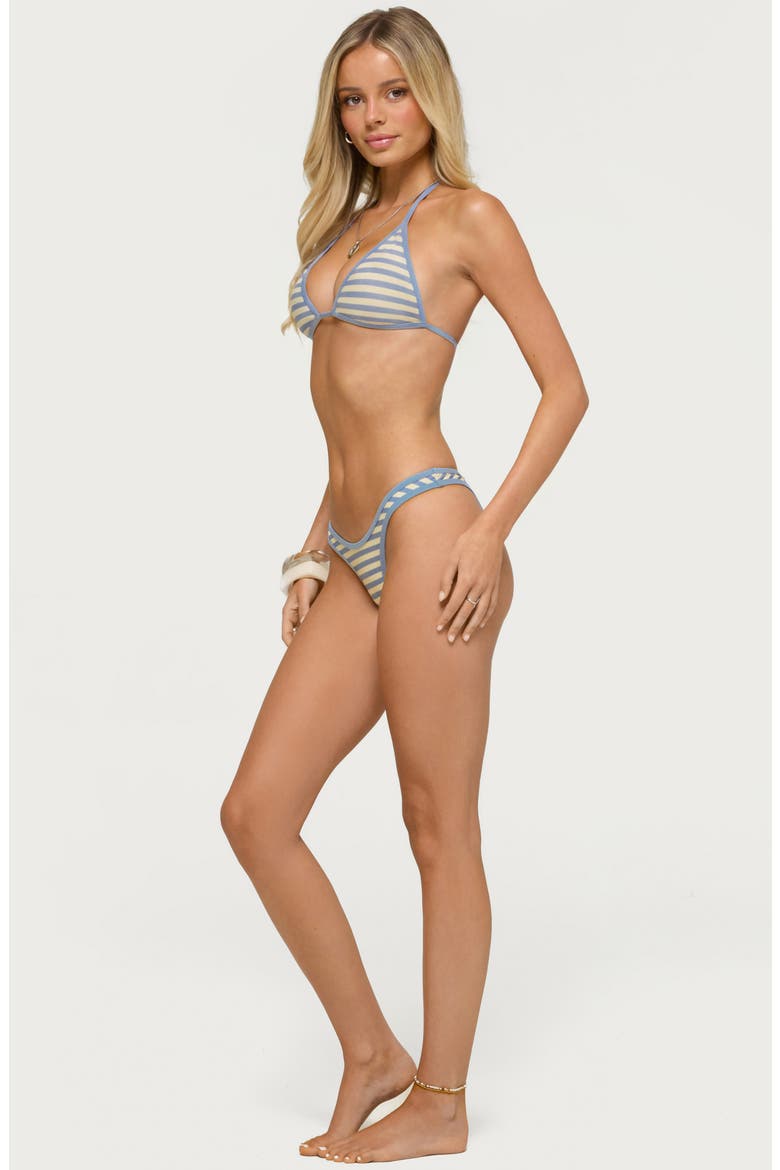 Jayla Stripe Bikini Bottoms, Alternate, color, BLUE
