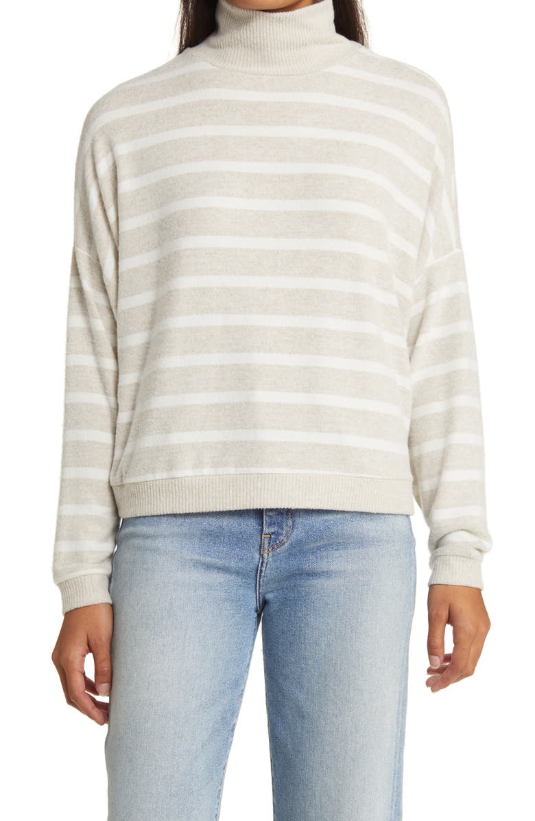 Lucky Brand Cloud Mock Neck Sweater, Main, color, Oatmeal St