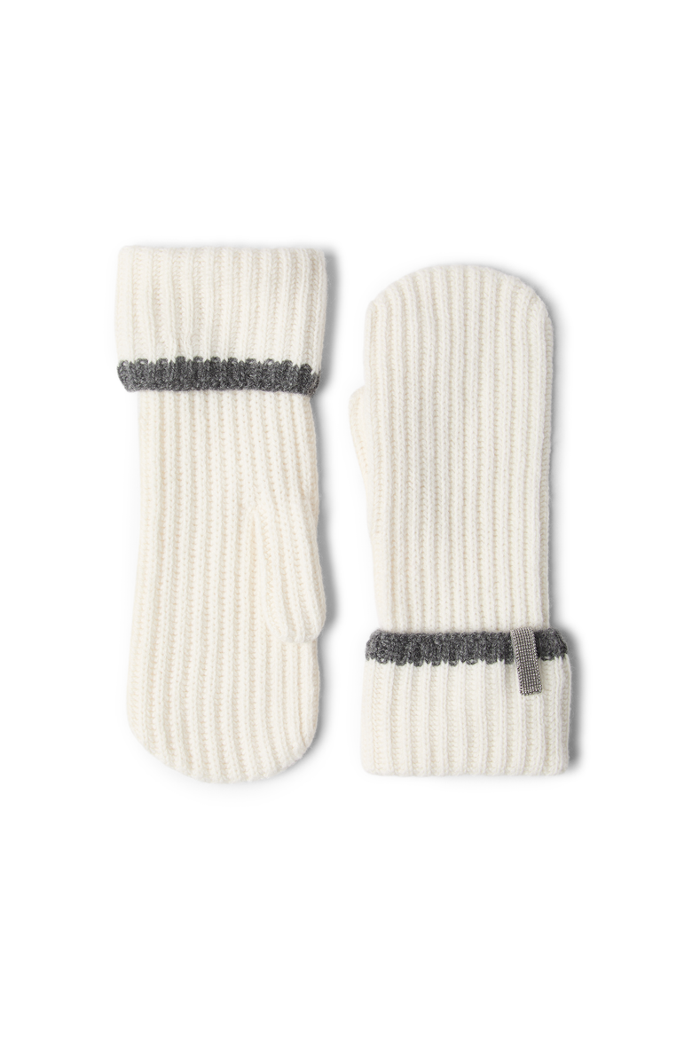 Knit mittens with monili, Main, color, Panama