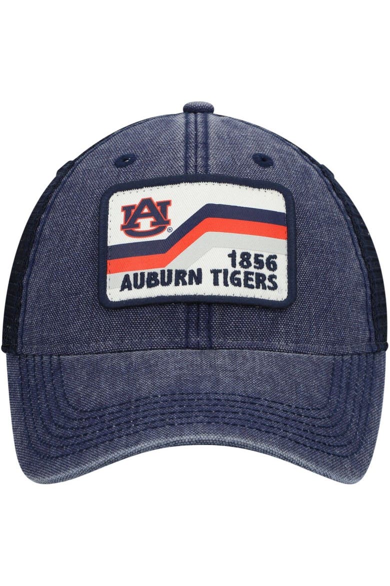 Men's Navy Auburn Tigers Sun & Bars Dashboard Trucker Snapback Hat, Alternate, color, Navy