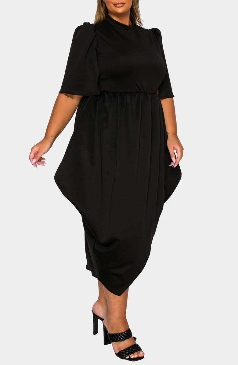 L I V D Aesira Tulip Hem Maxi Dress, Alternate, color, Black
