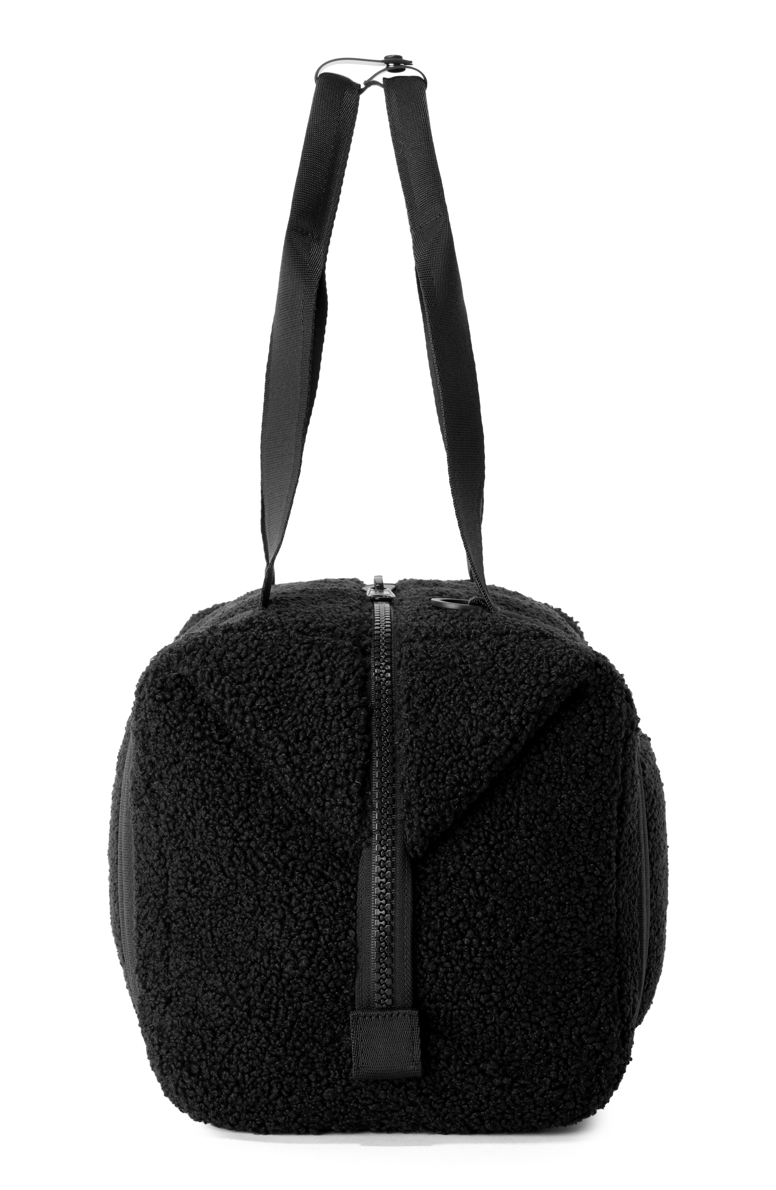 Dagne Dover Landon Medium Neoprene Carryall, Alternate, color, Onyx Shearling