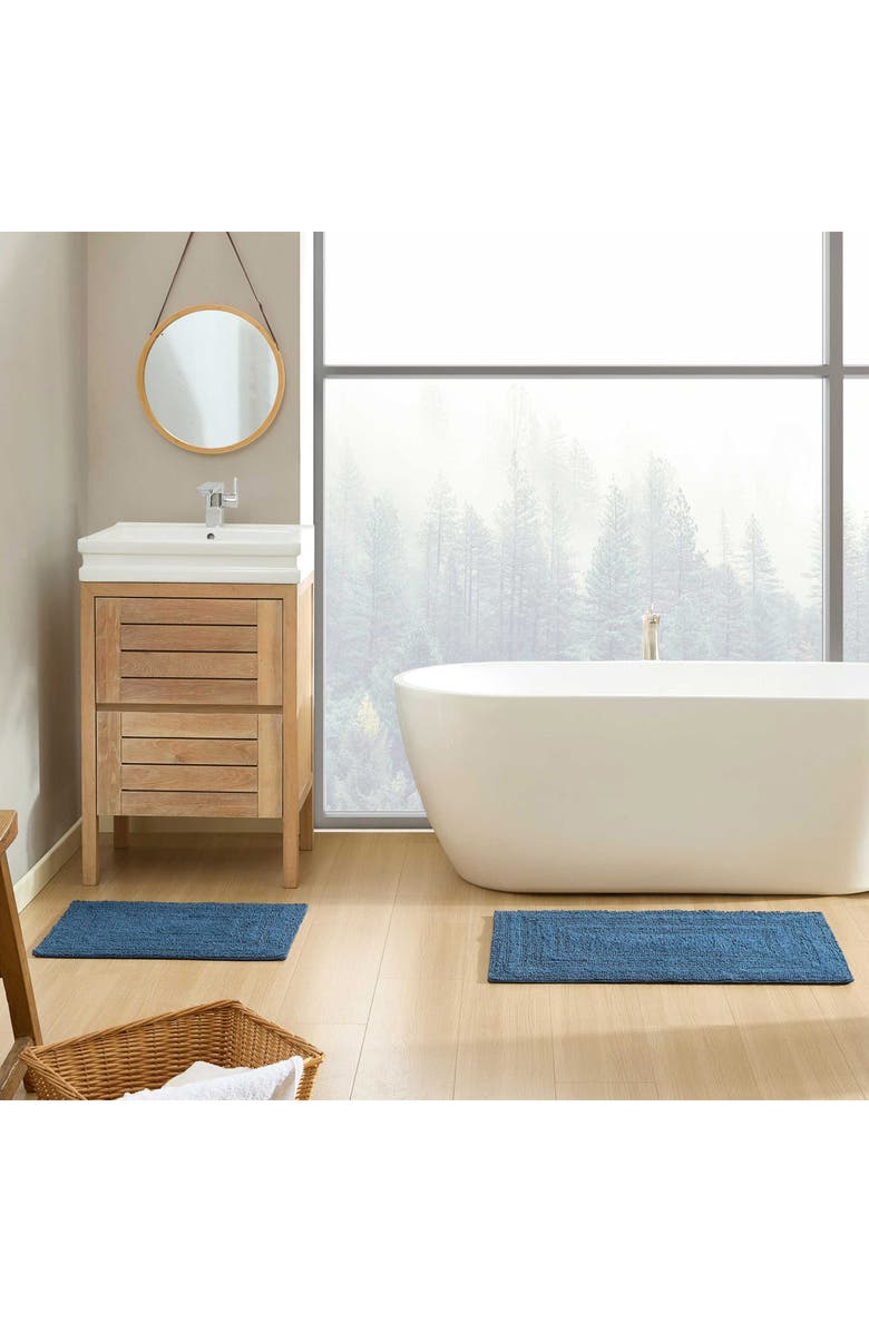 Eddie Bauer Logan Reversible Bath Mat Set, Alternate, color, Dark Blue