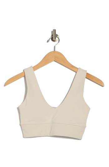 X By Gottex Rib Insert Activewear Bra In White