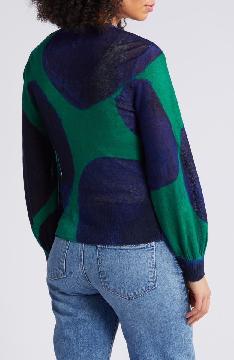 NIC+ZOE Ocean Dot Four-Way Linen Blend Cardigan, Alternate, color, 