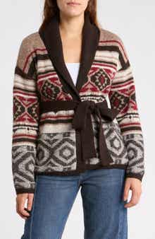 Pattern Shawl Collar Cardigan
